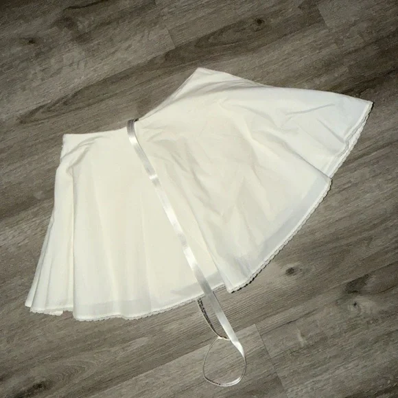 House of CB Celia White Cotton Built in Bloomer shorts mini skirts